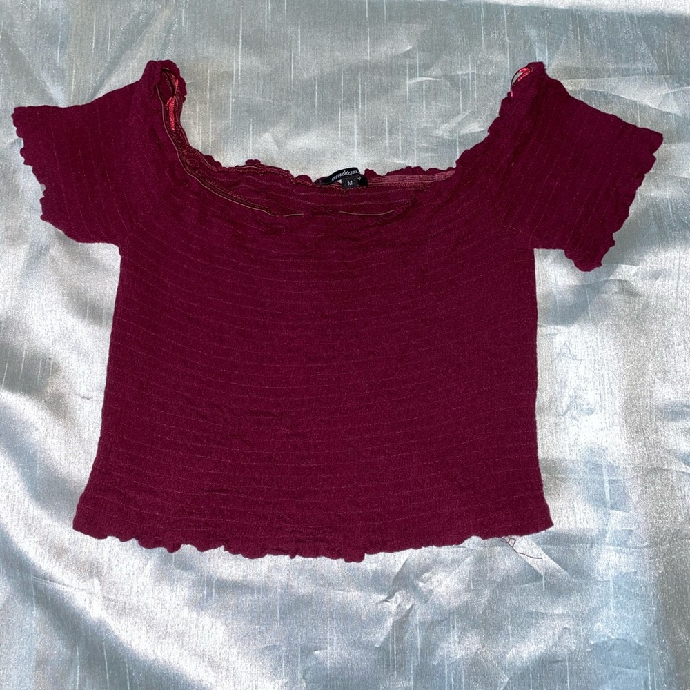 Off the shoulder crop top